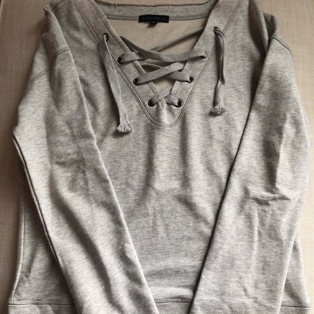 Lace up sweater
